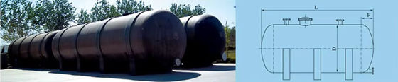 Tanque de FRP vertical e horizontal de GRP personalizado HCl Armazenamento de ácido benzoico tartárico málico
