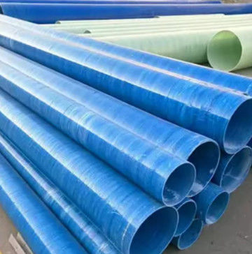 100 mm-4000 mm Diâmetro tubo FRP GRP tubo redondo Resistência a altas temperaturas