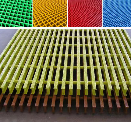 Grelha de fibra de vidro moldada de FRP liso livre de UV 38x38x38mm Grelha de árvore GRP