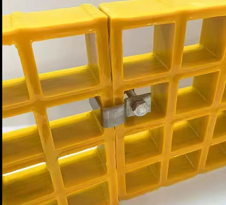 Tamanho personalizado Cor Espesso Grelha FRP, Pultrusion Fibra de vidro Moldado Grelha de malha