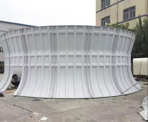 Estrutura de FRP Torre de refrigeração industrial Estaca de ventilador de FRP Espessura personalizada