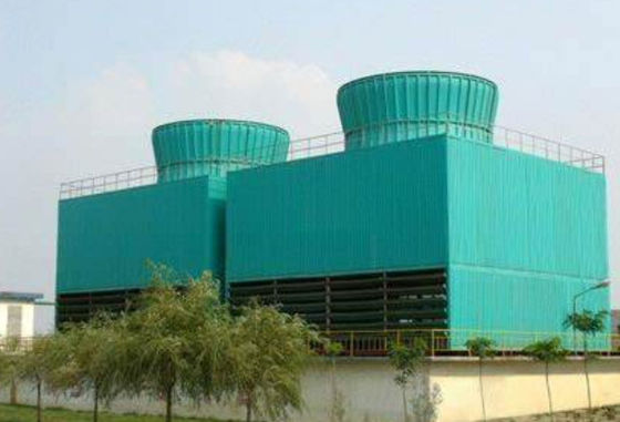 Fluxo cruzado e contra-fluxo FRP torre de resfriamento quadrado redondo transferência de calor alta