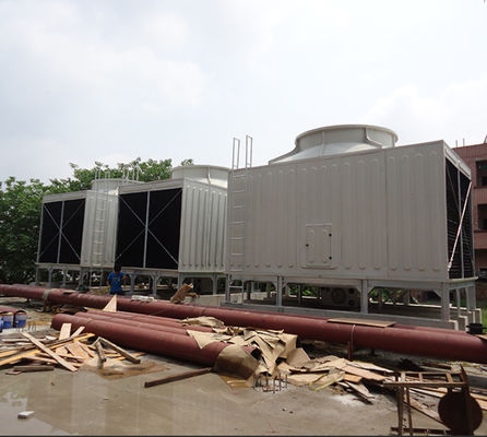 Fluxo cruzado e contra-fluxo FRP torre de resfriamento quadrado redondo transferência de calor alta