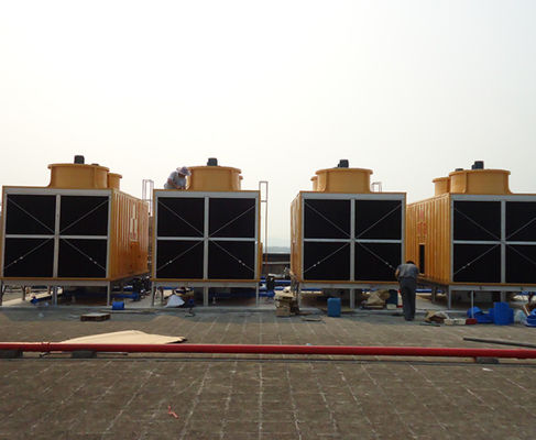 Torre de refrigeração de contra-fluxo Frp Quadrada GRP Torre de refrigeração de fluxo cruzado tamanho OEM