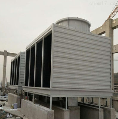 Torre de refrigeração de fluxo contador de FRP Quadrada Redonda GRP Quadrada Tipo de refrigeração de fluxo