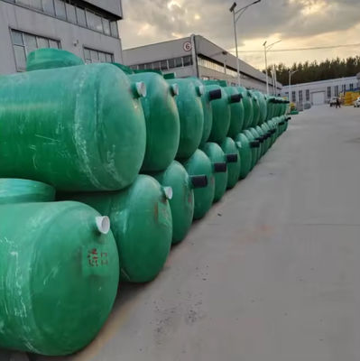 Tipo horizontal GRP Frp Tanque biosséptico subterrâneo para estação de tratamento de esgoto