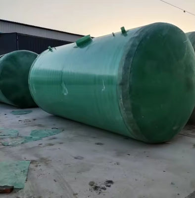 Tipo horizontal GRP Frp Tanque biosséptico subterrâneo para estação de tratamento de esgoto