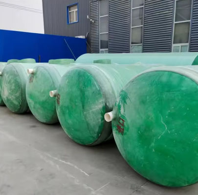 Tipo horizontal GRP Frp Tanque biosséptico subterrâneo para estação de tratamento de esgoto