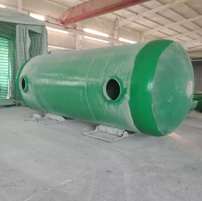 Tipo horizontal GRP Frp Tanque biosséptico subterrâneo para estação de tratamento de esgoto