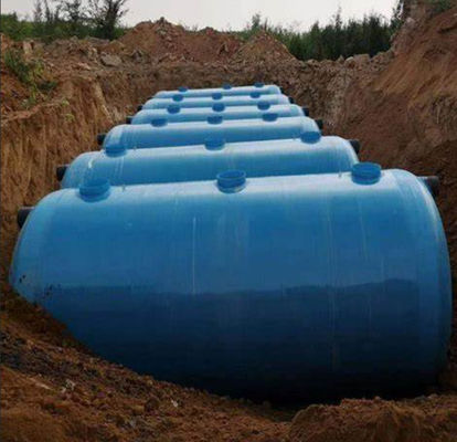 Tanque séptico FRP GRP de alta resistência para tratamento de fezes humanas e animais