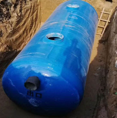 Tanque séptico FRP GRP de alta resistência para tratamento de fezes humanas e animais