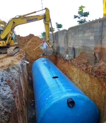 Tanque séptico FRP GRP de alta resistência para tratamento de fezes humanas e animais