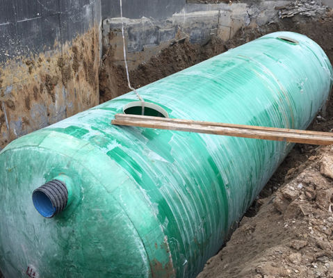 Tanques sépticos reforçados com fibra de plástico Tanques sépticos de fibra de vidro Construção leve