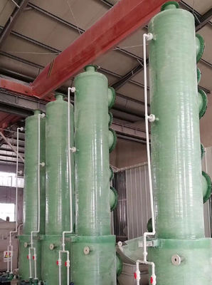 Torre de absorção de névoa ácida de fibra de vidro FRP GRP Scrubber FRP Torre de tamanho personalizado