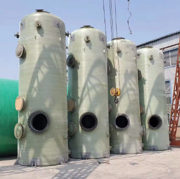 Material FRP Purificação de ar Torre de resíduos industriais de gás GRP Torre de depuração de gás de água