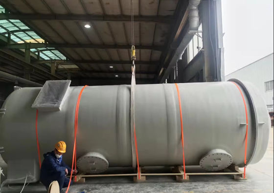 Torre de absorção de borbulhas de névoa ácida / névoa de amônia Com estrutura cilíndrica de FRP