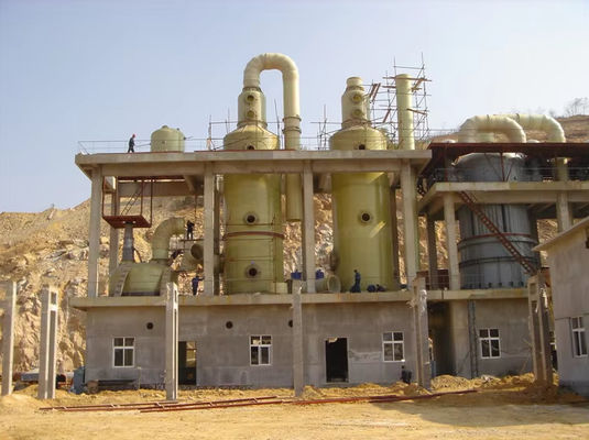 Torre de purificação por absorção de fibra de vidro GRP FRP para tratamento de gases ácidos residuais