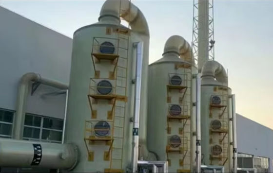 Limpador de névoa de fumo ácido Resíduos de gás Torre de purificação de névoa ácida FRP GRP Baixa manutenção