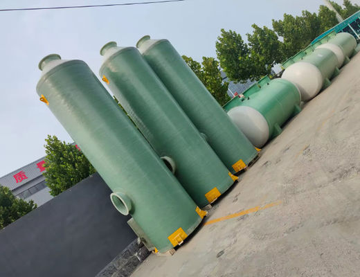 Torre de absorção de FRP de alta resistência Torre de purificação cilíndrica para névoa ácida alcalina