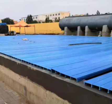 Fibra de vidro Grp Frp Arcada Cobertura de chuva Perfis pultrudados para tanque de esgoto
