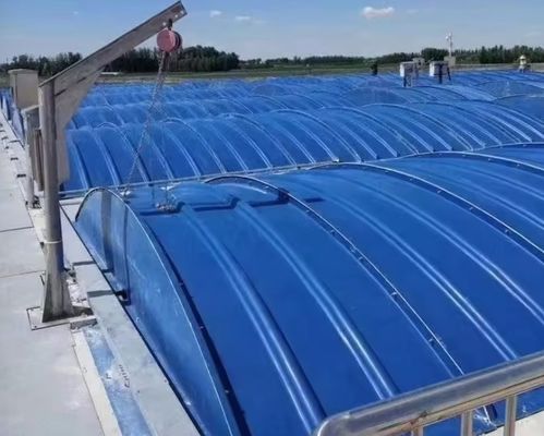 Piscina de esgoto profissional placa de cobertura GRP, capuz de coleta de gás folha de telhado FRP