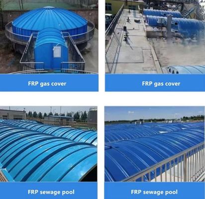 Resíduos industriais de piscinas de FRP Cobertura de fibra de vidro Roof corrugado Chapa de azulejos Retardante de chamas