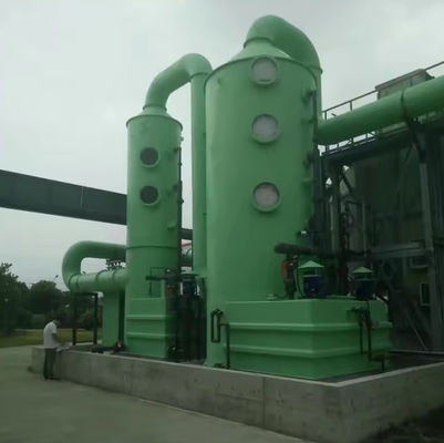 Desulfurizador de gases de combustão / limpador de gases de fibra de vidro industrial GRP torre FRP