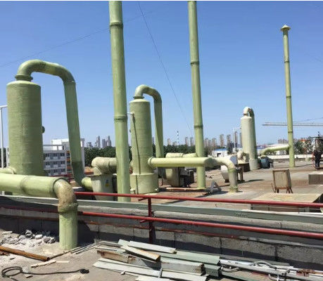 Desulfurizador de gases de combustão / limpador de gases de fibra de vidro industrial GRP torre FRP