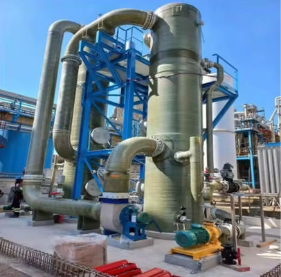 Torre de dessulfuração de resíduos de FRP de fibra de vidro para purificação de gases de escape