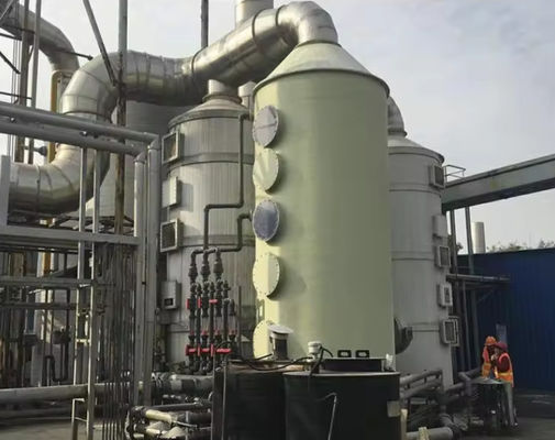 Fibra de vidro reforçada de plásticos Desulfurization Tower FRP Cyclone Plate Tower Vertical