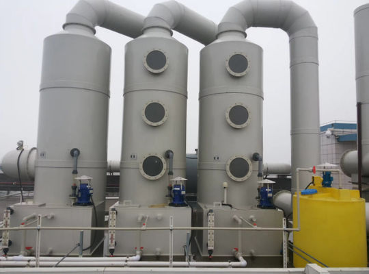Large Volume Industrial FRP Desulfurization Spray Tower Molho de Gás Molhado Scrubber com Gel Coat