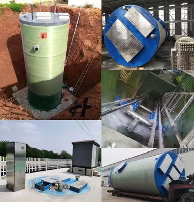 Estação de bomba de FRP integrada personalizada Estações de bombeamento de esgoto pré-fabricadas