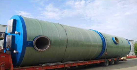 Estação de bombeamento de águas residuais FRP Construção Estação de bombeamento de águas residuais de fibra de vidro pré-fabricada