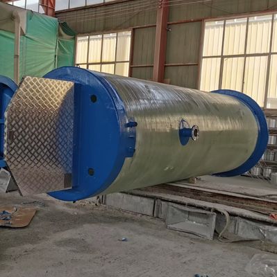 IP68 Estação de bomba de GRP FRP inteligente Estação de bomba de fibra de vidro enterrada Instalação pré-fabricada