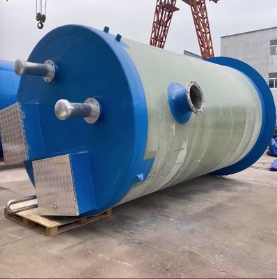 Estação de bombeamento submersível pré-fabricada de FRP para elevação de águas e tratamento de esgotos