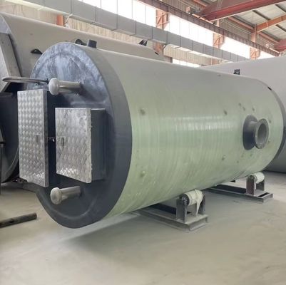Estação de bombeamento submersível pré-fabricada de FRP para elevação de águas e tratamento de esgotos