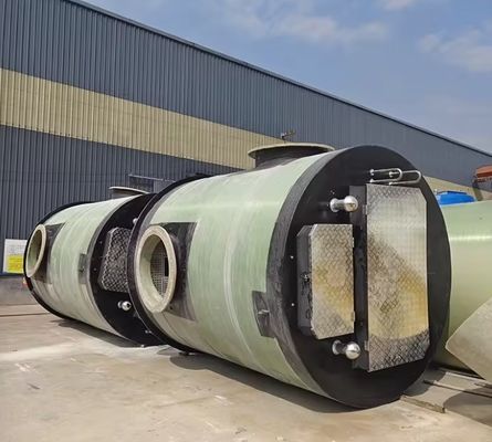 Estações de bomba pré-fabricadas de FRP GRP integradas para solução de tratamento de esgoto para controlo de inundações