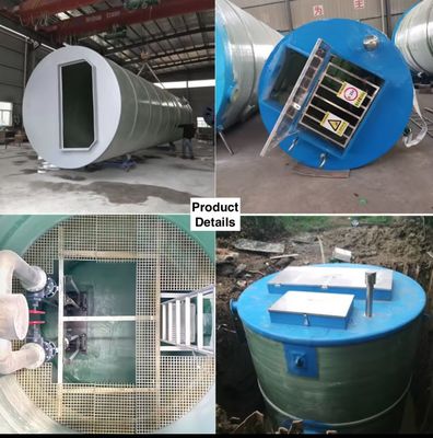 Estações de bomba pré-fabricadas de FRP GRP integradas para solução de tratamento de esgoto para controlo de inundações