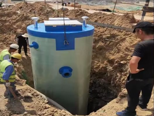 Estação de bomba de FRP integrada subterrânea Estação de bombeamento de esgoto totalmente automática