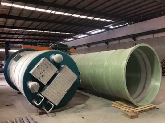 Estação de bomba de FRP integrada subterrânea Estação de bombeamento de esgoto totalmente automática