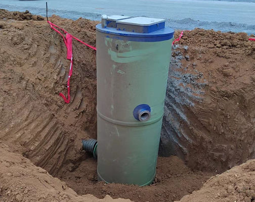 100m3/H Frp Água de chuva Esgoto Estações de bomba pré-fabricadas Estação de bomba de elevação integrada
