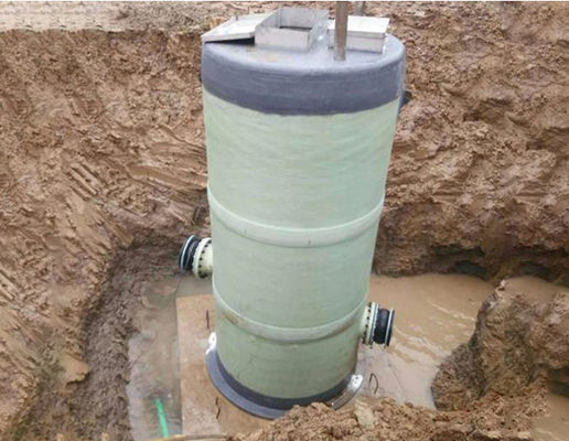 Estação de bombeamento de FRP industrial e comercial, estação de elevação de águas residuais