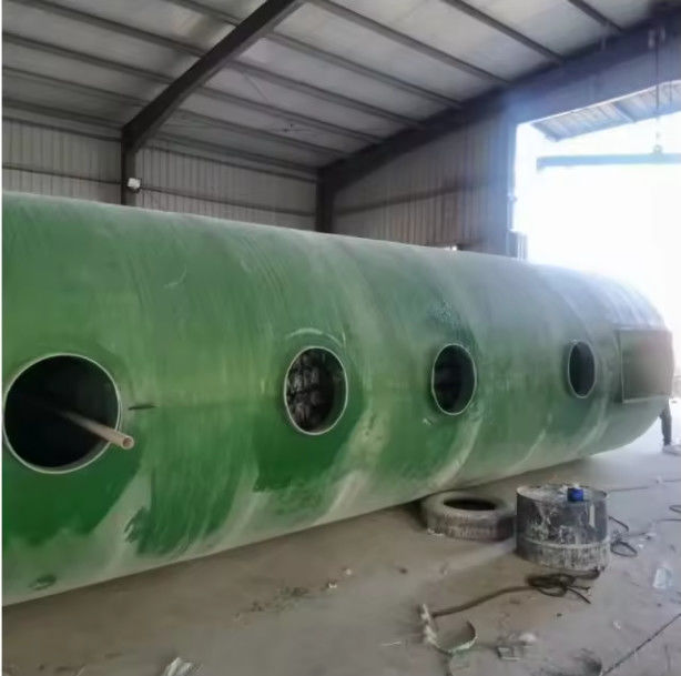 Tipo horizontal GRP Frp Tanque biosséptico subterrâneo para estação de tratamento de esgoto