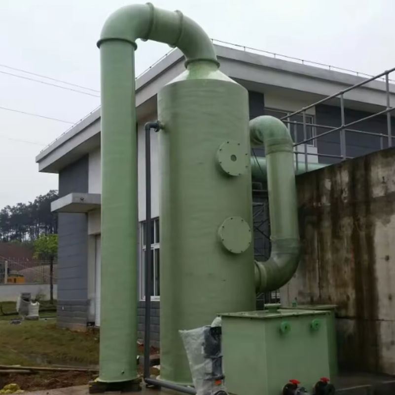 Fibra de vidro FRP Torre de absorção de névoa de ácido GRP HCL recipiente de armazenamento de ácido clorídrico