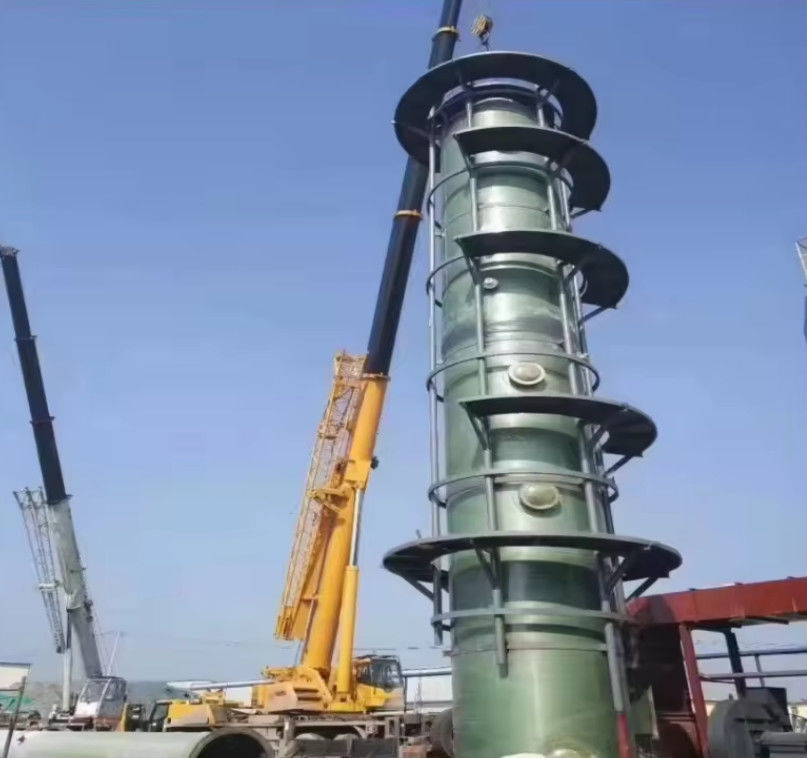 Torre de Absorção de Fibra de Vidro Industrial GRP Frp para Purificação de Tratamento de Resíduos de Gás Ácido