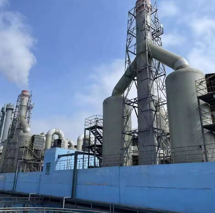 Limpador de névoa de fumo ácido Resíduos de gás Torre de purificação de névoa ácida FRP GRP Baixa manutenção